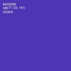 #4D35B5 - Gigas Color Image