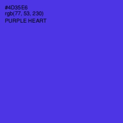 #4D35E6 - Purple Heart Color Image