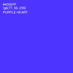 #4D35FF - Purple Heart Color Image