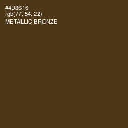 #4D3616 - Metallic Bronze Color Image