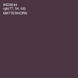 #4D3644 - Matterhorn Color Image