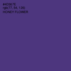 #4D367E - Honey Flower Color Image