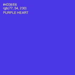 #4D36E6 - Purple Heart Color Image