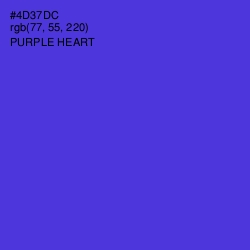 #4D37DC - Purple Heart Color Image