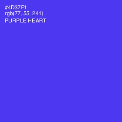 #4D37F1 - Purple Heart Color Image