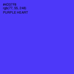 #4D37F8 - Purple Heart Color Image