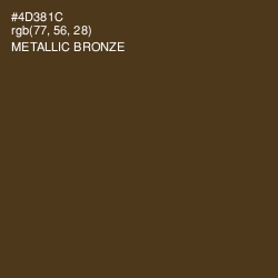 #4D381C - Metallic Bronze Color Image