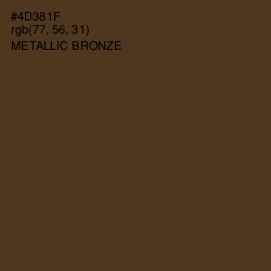 #4D381F - Metallic Bronze Color Image