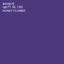 #4D387E - Honey Flower Color Image