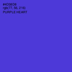 #4D38D8 - Purple Heart Color Image