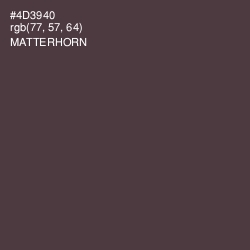 #4D3940 - Matterhorn Color Image