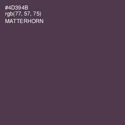 #4D394B - Matterhorn Color Image