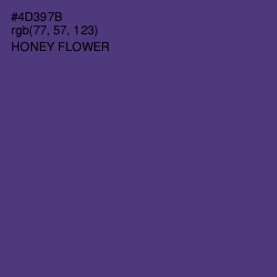 #4D397B - Honey Flower Color Image