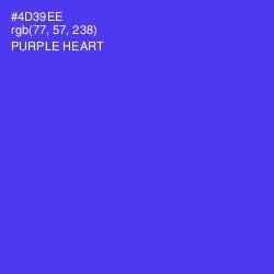 #4D39EE - Purple Heart Color Image