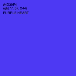#4D39F4 - Purple Heart Color Image
