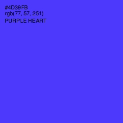 #4D39FB - Purple Heart Color Image