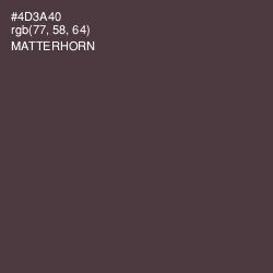 #4D3A40 - Matterhorn Color Image