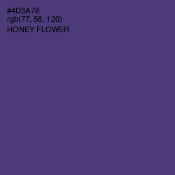 #4D3A78 - Honey Flower Color Image