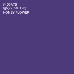 #4D3A7B - Honey Flower Color Image
