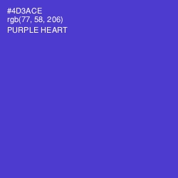 #4D3ACE - Purple Heart Color Image