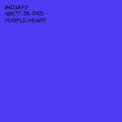 #4D3AF2 - Purple Heart Color Image