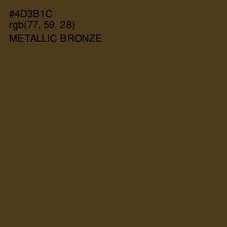 #4D3B1C - Metallic Bronze Color Image