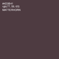 #4D3B41 - Matterhorn Color Image