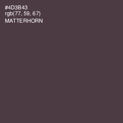 #4D3B43 - Matterhorn Color Image