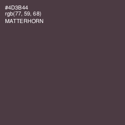 #4D3B44 - Matterhorn Color Image