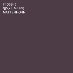 #4D3B45 - Matterhorn Color Image
