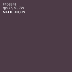 #4D3B48 - Matterhorn Color Image