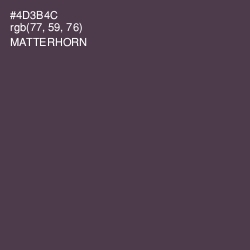 #4D3B4C - Matterhorn Color Image