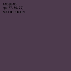 #4D3B4D - Matterhorn Color Image