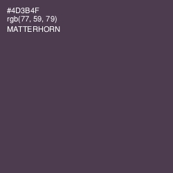#4D3B4F - Matterhorn Color Image