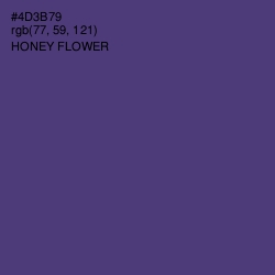 #4D3B79 - Honey Flower Color Image