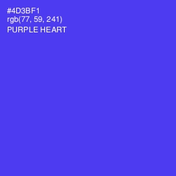 #4D3BF1 - Purple Heart Color Image