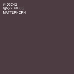 #4D3C42 - Matterhorn Color Image