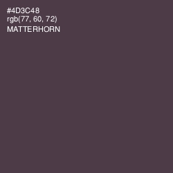 #4D3C48 - Matterhorn Color Image