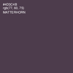 #4D3C4B - Matterhorn Color Image