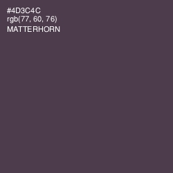 #4D3C4C - Matterhorn Color Image