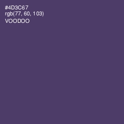 #4D3C67 - Voodoo Color Image