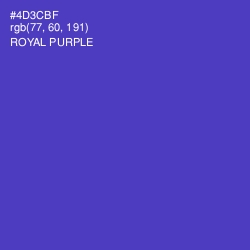 #4D3CBF - Royal Purple Color Image