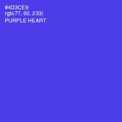#4D3CE9 - Purple Heart Color Image