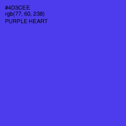 #4D3CEE - Purple Heart Color Image