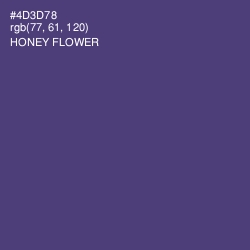 #4D3D78 - Honey Flower Color Image
