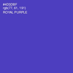 #4D3DBF - Royal Purple Color Image