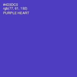 #4D3DC0 - Purple Heart Color Image