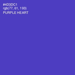 #4D3DC1 - Purple Heart Color Image