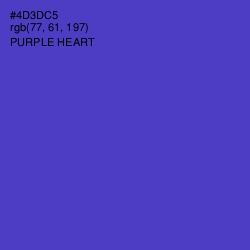 #4D3DC5 - Purple Heart Color Image