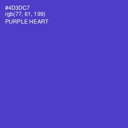 #4D3DC7 - Purple Heart Color Image